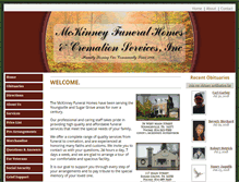 Tablet Screenshot of mckinneyfuneral.com